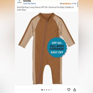 Amazon Kids Swimwear in Brown and Tan